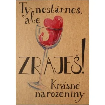 Přáníčko BeBechy - recyklovaný papír - Zraješ tiskopis