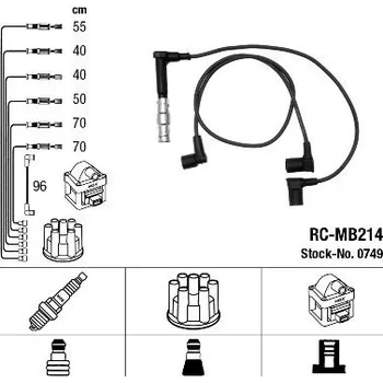 Zapalovací kabel Sada kabelů pro zapalování NGK 0749