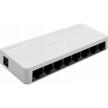 Počítač Qoltec SWITCH síťový přepínač 8 x RJ45 portů | 100 Mbps | Rychlý Ethernet | LAN