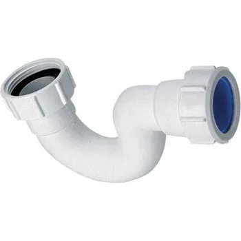 Sifon BIDETOVÝ SIFON ODTOKOVÝ JEDNOKOLENOVÝ 1 1/4'' x 32mm BÍLÝ PEVNÝ ODOLNÝ