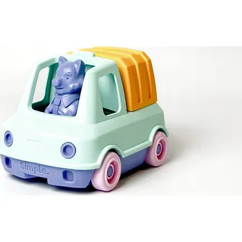 autíčko Můj první popelářský vůz: Tyrkysový Le Jouet Simple