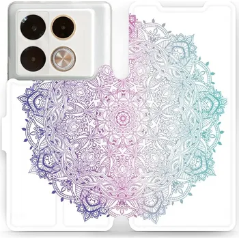 Pouzdro na mobilní telefon Flipové pouzdro Mobiwear - Infinix Note 40 Pro - M008S Mandala (Knížkové flip pouzdro, obal, kryt na mobil Infinix Note 40 Pro - M008S Mandala, materiál Umělá kůže + TPU - ochrana 360°, stojánek, silikonová vanička, magnetické zavírání)