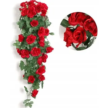 umělá květina Kvetoucí Růže Umělé Květy Závěsná Girlanda