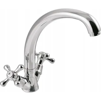 Vodovodní baterie Stojánková umyvadlová baterie Invena Roma, stříbrná