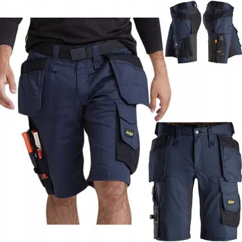 Pracovní obuv Pracovní kalhoty Snickers krátké elastické modré vel. 54 s kapsami