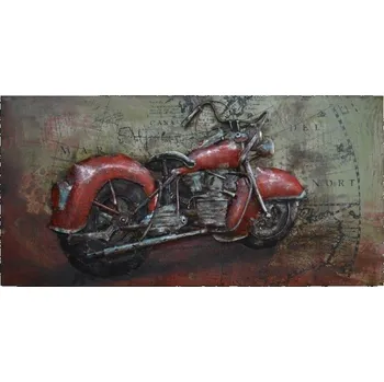 Obraz Kovový 3D obraz PLOCHÁ RELIÉF LOFT MOTOR 1 DÁREK DO OBÝVÁKU