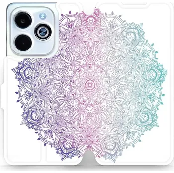 Pouzdro na mobilní telefon Flipové pouzdro Mobiwear - Infinix Smart 8 - M008S Mandala (Knížkové flip pouzdro, obal, kryt na mobil Infinix Smart 8 - M008S Mandala, materiál Umělá kůže + TPU - ochrana 360°, stojánek, silikonová vanička, magnetické zavírání)