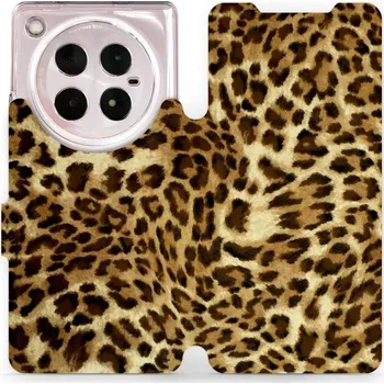Pouzdro na mobilní telefon Flipové pouzdro Mobiwear - Infinix ZERO 40 5G - VA33P Leopardí vzor (Knížkové flip pouzdro, obal, kryt na mobil Infinix ZERO 40 5G - VA33P Leopardí vzor, materiál Umělá kůže + TPU - ochrana 360°, stojánek, silikonová vanička, magnetické zavírání)