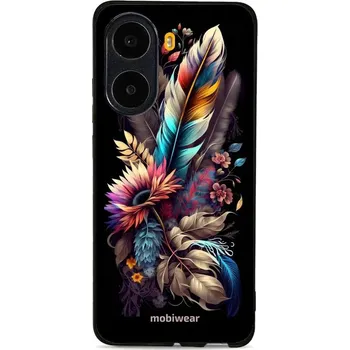 Pouzdro na mobilní telefon Lesklý kryt Mobiwear Glossy - Xiaomi Poco X7 Pro - G011G Kytice s pírkem (Prémiové lesklé pouzdro, obal, kryt Mobiwear Glossy na mobil Xiaomi Poco X7 Pro - G011G Kytice s pírkem, materiál Plast + TPU silikon - krytí po všech stranách, neošoupatelný potisk