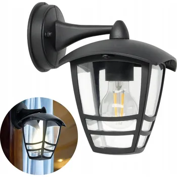 Venkovní osvětlení Venkovní nástěnné svítidlo E27, černé, IP54, fasádní lampa