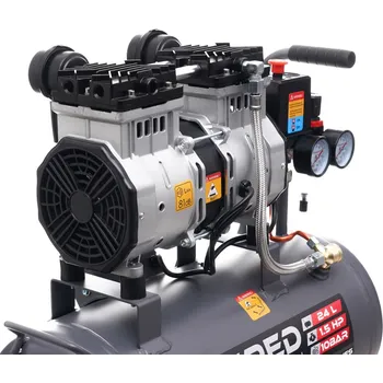 Kompresor AKČNÍ SET SETTA3383M, Bezolejový kompresor 24l, 230V, 2 písty, 1100W + příslušenství