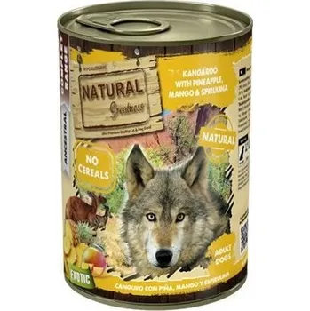 Krmivo pro psa Natural Greatness klokan, ananas, mango, spirulina - EXOTIC konzerva pro psy 400 g