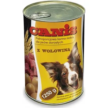 Krmivo pro psa Karma dla psa z wołowiną Canis 1250 g puszka