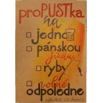 Přáníčko BeBechy - recyklovaný papír - Propustka tiskopis