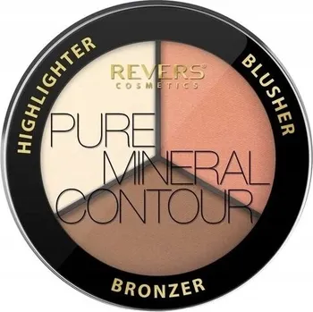 Přípravek na tvář REVERS COSMETICS Pure Mineral Contour 01 7,5 g paletka na konturování