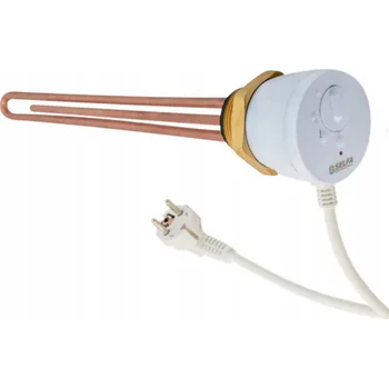 Přímotop Měděné topné těleso s termostatem, výkon 1500W, 30 cm, 230V