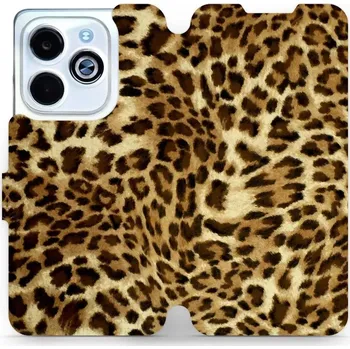 Pouzdro na mobilní telefon Flipové pouzdro Mobiwear - Infinix Smart 8 - VA33P Leopardí vzor (Knížkové flip pouzdro, obal, kryt na mobil Infinix Smart 8 - VA33P Leopardí vzor, materiál Umělá kůže + TPU - ochrana 360°, stojánek, silikonová vanička, magnetické zavírání)