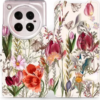 Pouzdro na mobilní telefon Flipové pouzdro Mobiwear - Infinix ZERO 40 5G - MP01S Rozkvetlá louka (Knížkové flip pouzdro, obal, kryt na mobil Infinix ZERO 40 5G - MP01S Rozkvetlá louka, materiál Umělá kůže + TPU - ochrana 360°, stojánek, silikonová vanička, magnetické zavírání)