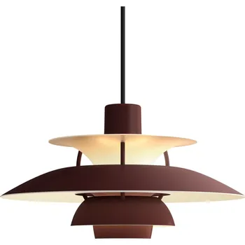 LOUIS POULSEN Závěsná lampa PH 5 Mini, Monochrome burgundy