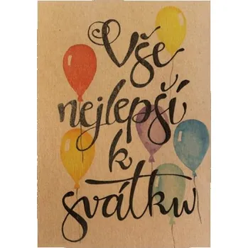 Přáníčko BeBechy – recyklovaný papír – Svátek1 tiskopis