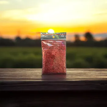 RYVALURES-GLITR DO GUMOVÝCH NÁSTRAH RED 20G-0,4MM