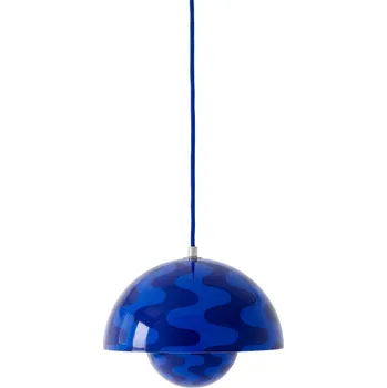 Závěsná lampa Flowerpot VP1 Ø 23 cm "Cobalt Blue / Twilight Blue Pattern" &Tradition