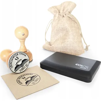 Razítko Ex Libris s inkoustem Personalizované DÁREK ruční razítko na knihy