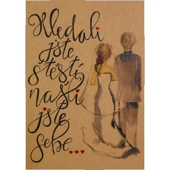 Přáníčko BeBechy - recyklovaný papír - Hledali tiskopis