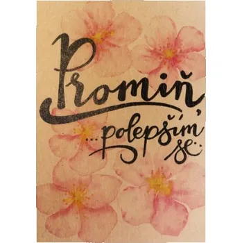 Přáníčko BeBechy – recyklovaný papír – Promiň tiskopis