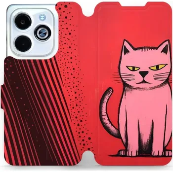 Pouzdro na mobilní telefon Flipové pouzdro Mobiwear - Infinix HOT 40i - VP54S Kocourek (Knížkové flip pouzdro, obal, kryt na mobil Infinix HOT 40i - VP54S Kocourek, materiál Umělá kůže + TPU - ochrana 360°, stojánek, silikonová vanička, magnetické zavírání)