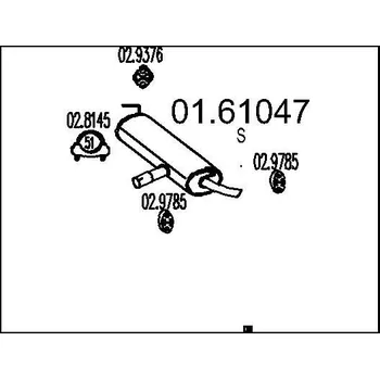 Auto-moto Zadní tlumič výfuku MTS 01.61047