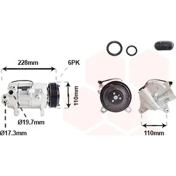 Kompresor klimatizace Kompresor, klimatizace VAN WEZEL 0601K716