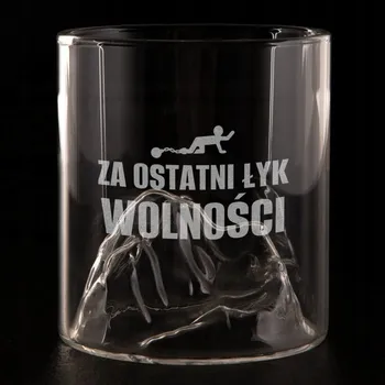 Sklenice Sklenice na whisky s potiskem „ZA POSLEDNÍ DOUŠEK SVOBODY“ 300 ML KAVALERSKÁ