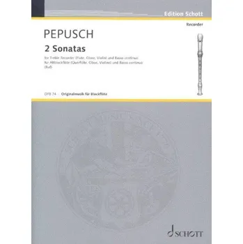 Johann Christoph Pepusch: 2 Sonatas (noty na zobcovou flétnu)