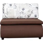 Rozkládací křeslo, hnědá / vzor, Kenya NEW