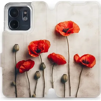 Pouzdro na mobilní telefon Flipové pouzdro Mobiwear - Infinix Smart 9 - VP42S Vlčí máky (Knížkové flip pouzdro, obal, kryt na mobil Infinix Smart 9 - VP42S Vlčí máky, materiál Umělá kůže + TPU - ochrana 360°, stojánek, silikonová vanička, magnetické zavírání)