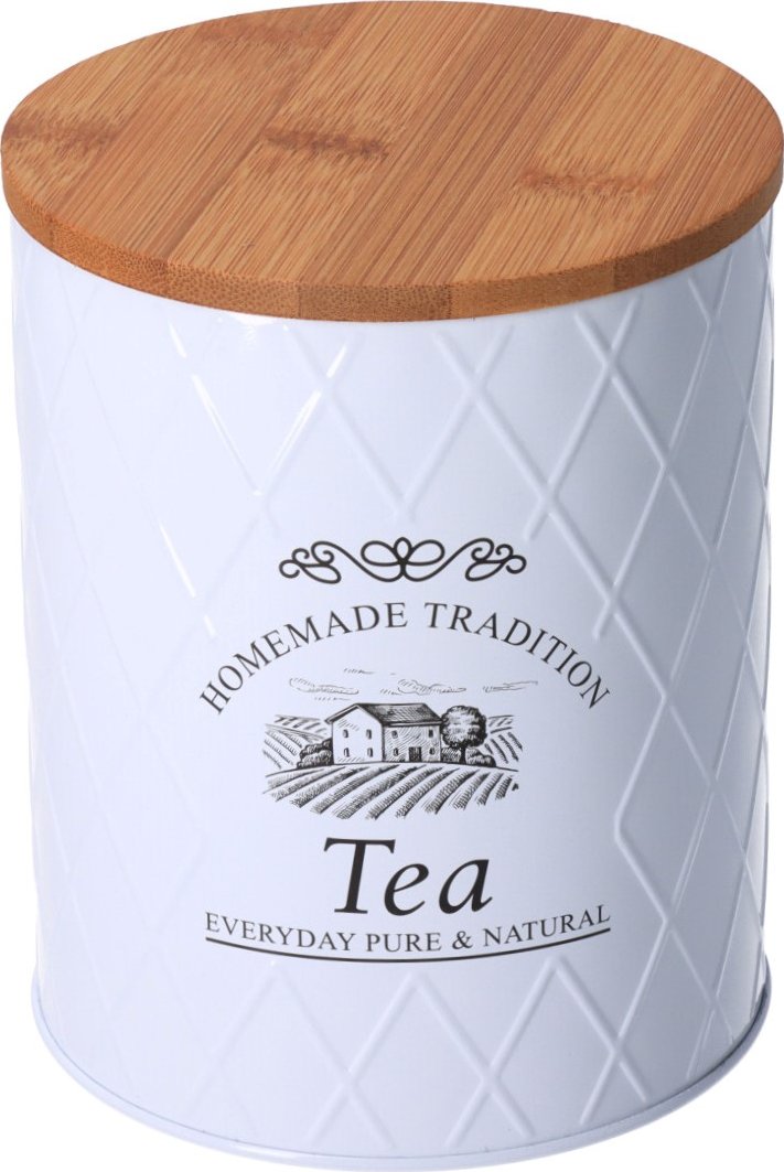 Kesper Tea plechová dóza s víkem CD-KE162 bílá - Zbozi.cz