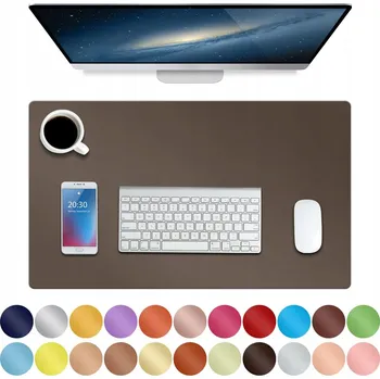 Stolní podložka Podložka na stůl z PU kůže, voděodolná, protiskluzová, hnědá, 61x54 cm