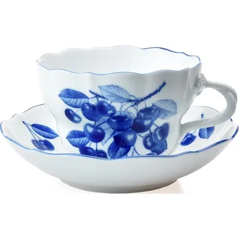 Český porcelán, Dubí Šapo (šálek s podšálkem) D 400 ml kobaltové třešně