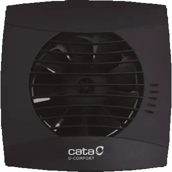 Domácí ventilátor Axiální koupelnový ventilátor s časovým doběhem a hygrostatem CATA UC 10 BLACK HYGRO