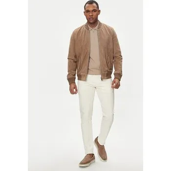 Pánská casual bunda Serge Pariente Kožená bunda M888 Béžová Regular Fit XL