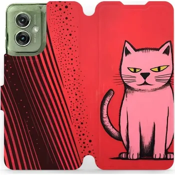 Pouzdro na mobilní telefon Flipové pouzdro Mobiwear - Motorola Moto G55 5G - VP54S Kocourek (Knížkové flip pouzdro, obal, kryt na mobil Motorola Moto G55 5G - VP54S Kocourek, materiál Umělá kůže + TPU - ochrana 360°, stojánek, silikonová vanička, magnetické zavírání)