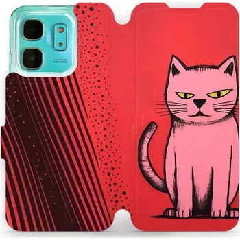 Pouzdro na mobilní telefon Flipové pouzdro Mobiwear - Infinix HOT 50i - VP54S Kocourek (Knížkové flip pouzdro, obal, kryt na mobil Infinix HOT 50i - VP54S Kocourek, materiál Umělá kůže + TPU - ochrana 360°, stojánek, silikonová vanička, magnetické zavírání)