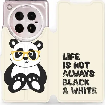 Pouzdro na mobilní telefon Flipové pouzdro Mobiwear - Infinix ZERO 40 5G - M041S Panda - life is not (Knížkové flip pouzdro, obal, kryt na mobil Infinix ZERO 40 5G - M041S Panda - life is not, materiál Umělá kůže + TPU - ochrana 360°, stojánek, silikonová vanička, magnetické zavírá