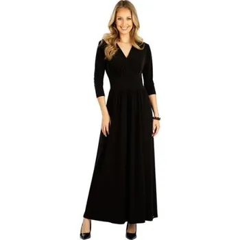 Dámská móda Elegantní dámské černé dlouhé šaty Litex 7E113 černá L