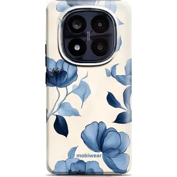 Pouzdro na mobilní telefon Odolný obal Mobiwear Elite Pro - Xiaomi Redmi Note 14 Pro Plus 5G - EP73E Modrá krása květů (Odolné pouzdro, obal kryt Mobiwear Elite Pro - maximální ochrana mobilu Xiaomi Redmi Note 14 Pro Plus 5G, zesílené hrany, přesné výřezy, pohodlné držení, odolná)