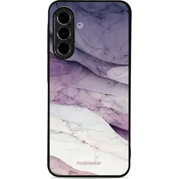 Pouzdro na mobilní telefon Lesklý kryt Mobiwear Glossy - Samsung Galaxy A36 5G - G028G - Bílý a fialový mramor (Prémiové lesklé pouzdro, obal, kryt Mobiwear Glossy na mobil Samsung Galaxy A36 5G - G028G - Bílý a fialový mramor, materiál Plast + TPU silikon - krytí po všech stranách