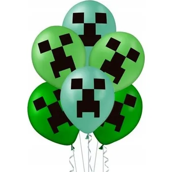 Balónek Balónky Minecraft s potiskem 6 Ks