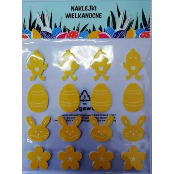 samolepka Velikonoční samolepky na vajíčka, barevné, 15 kusů
