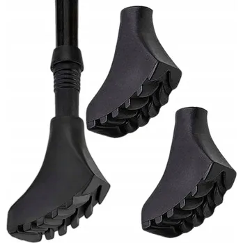 Trekingová hůl Gumové nástavce na hole nordic walking Vitolog černé 2 ks